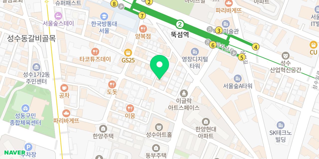 경주이씨 위치가 표시된 지도