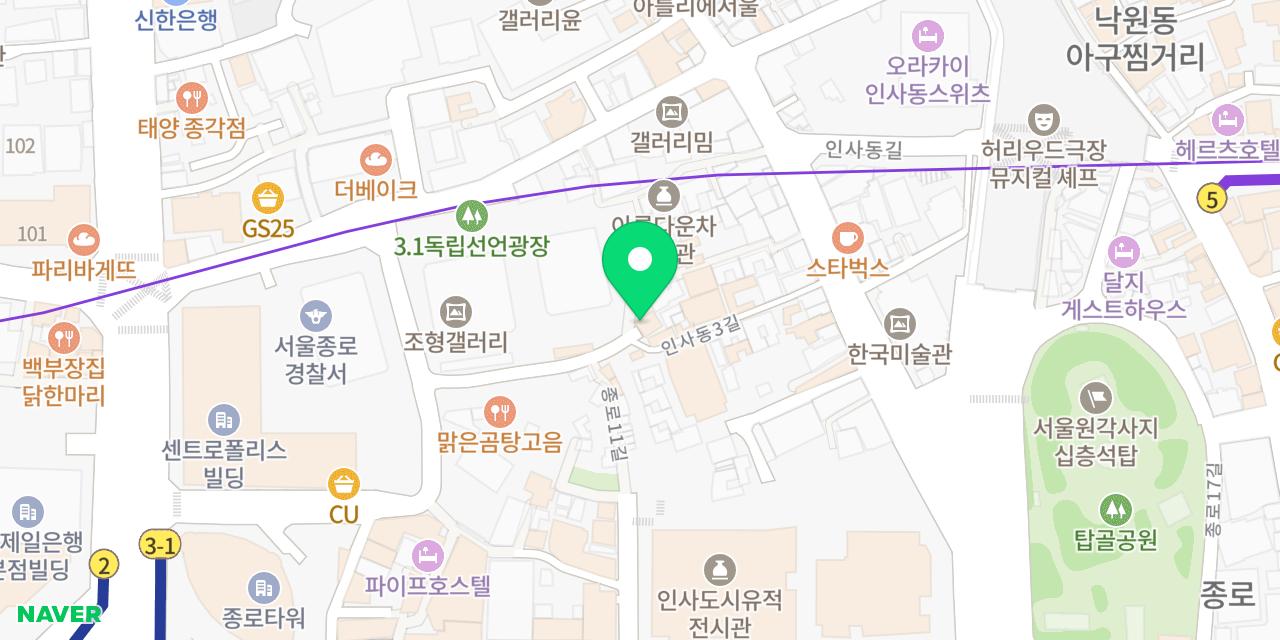 Map showing where Eomyongbaek Dwaeji Gukbap Jonggak is