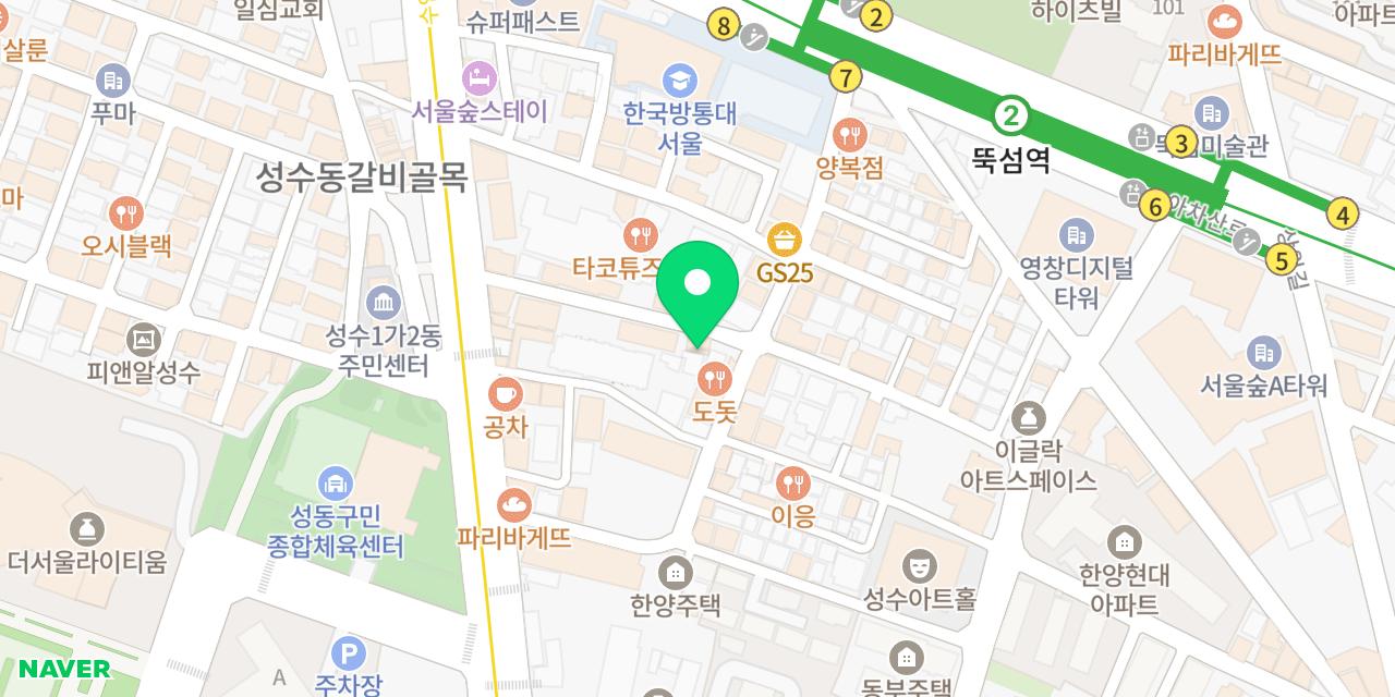 Map showing where Gogong Seongsu-bonjeom is