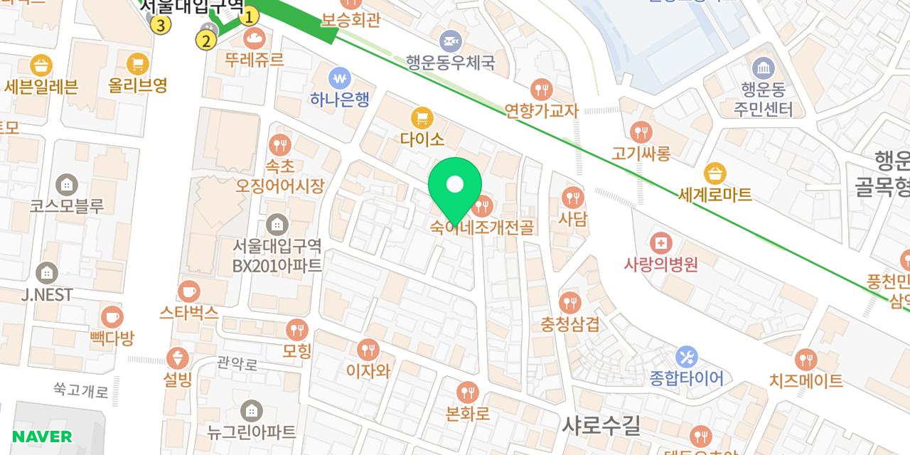 Map showing where Seongmin Yangkkochi Bonjeom is