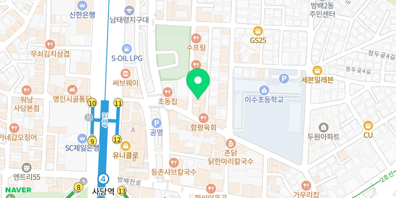 Map showing where Igane Yangkkochi Sadang-jeom is