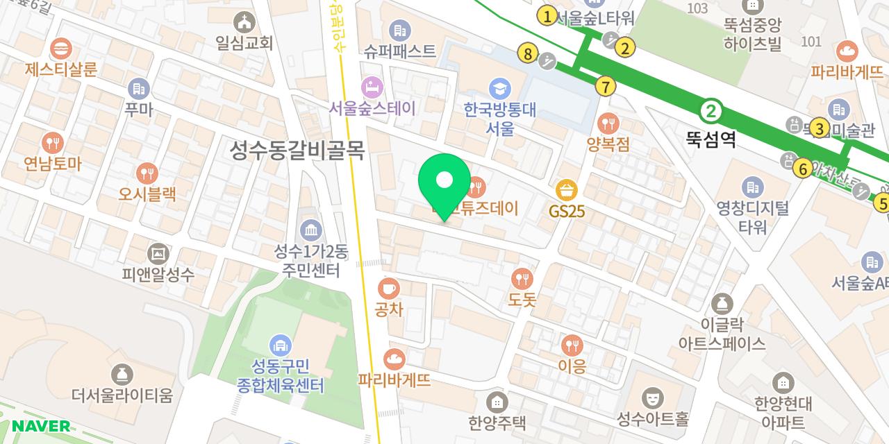 Map showing where Gojip 132 Seongsu Bonjeom is