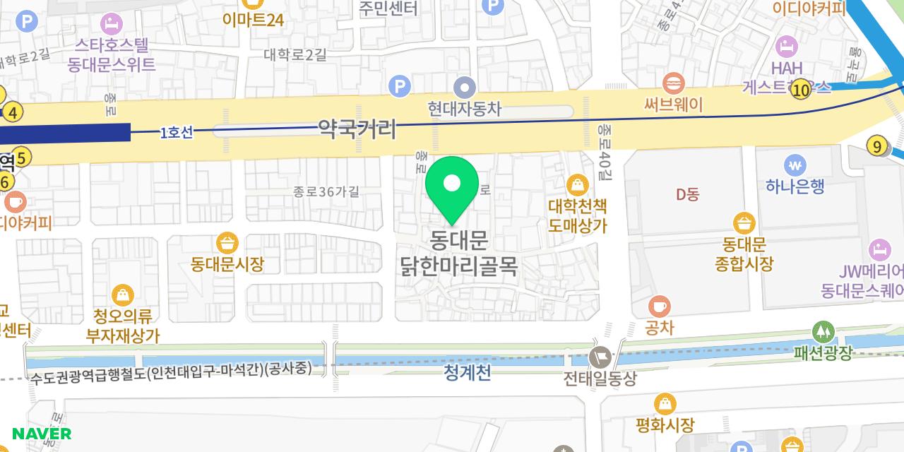 Map showing where Sunhuine Bindaetteok Dakhanmari is