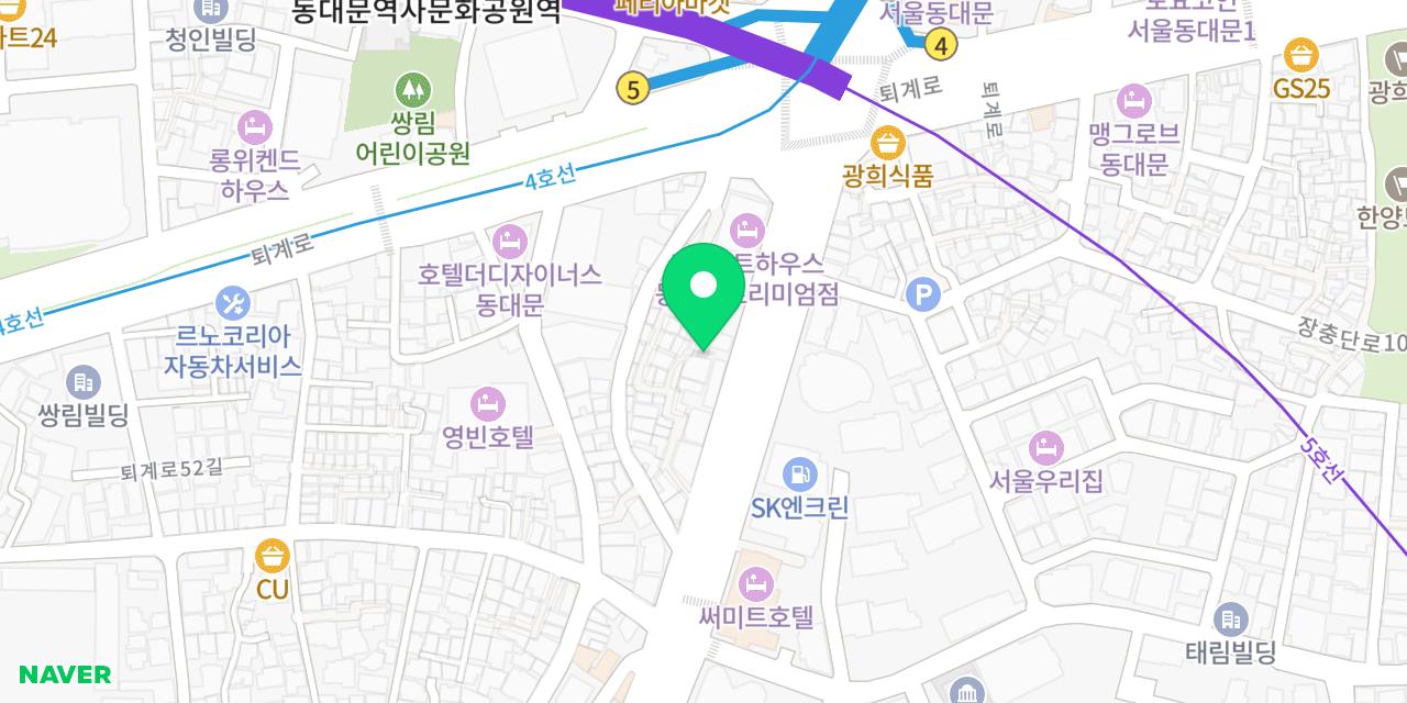 Map showing where Pyeongyang Myeonok is