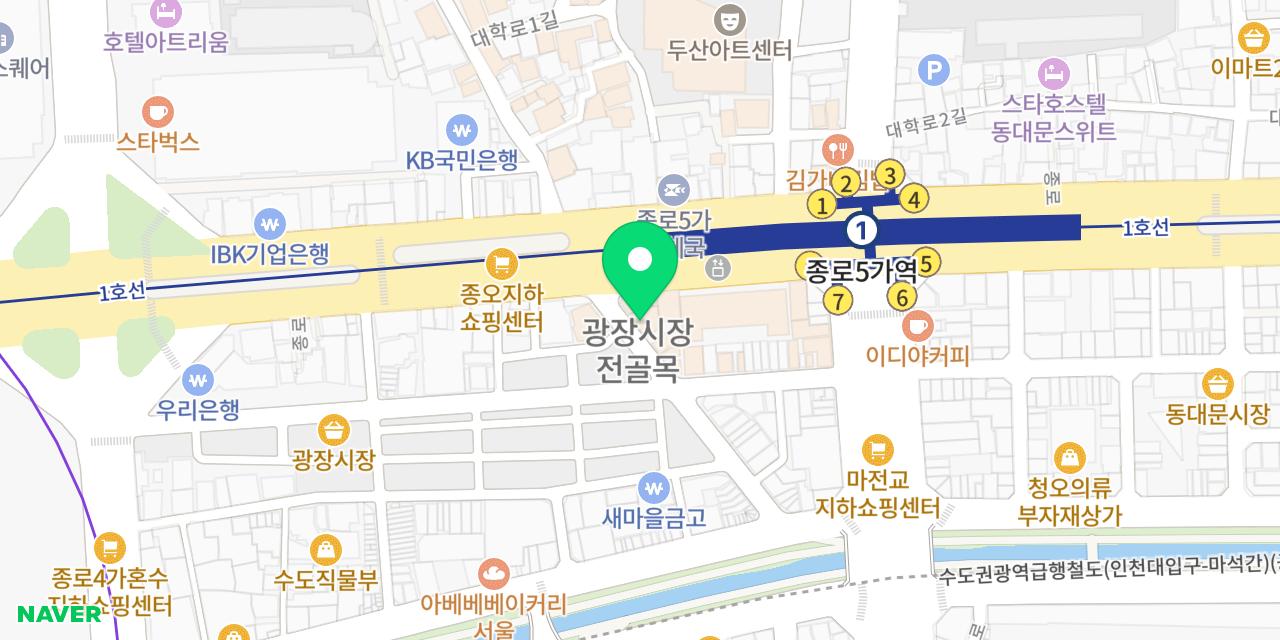 Map showing where Wonjo Sunhuine Bindaetteok is
