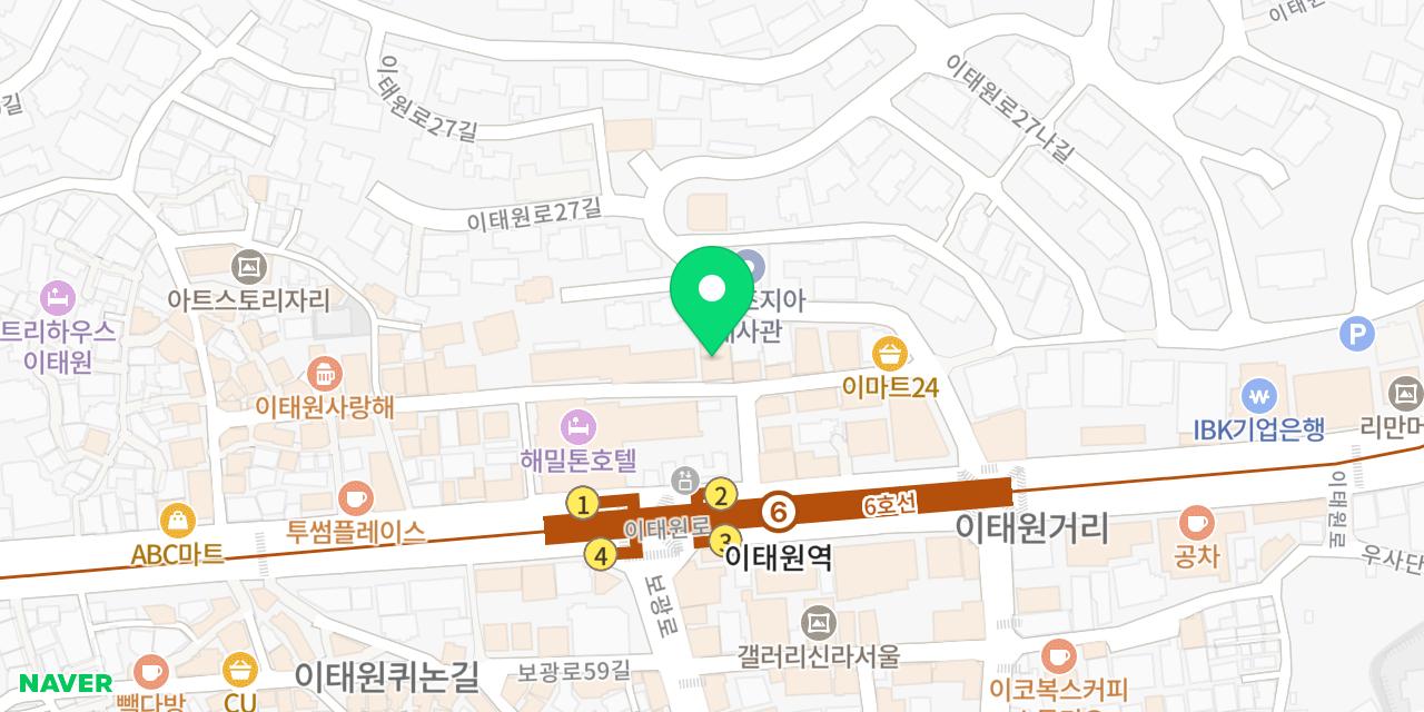 Map showing where Gimsillyeok Pocha is