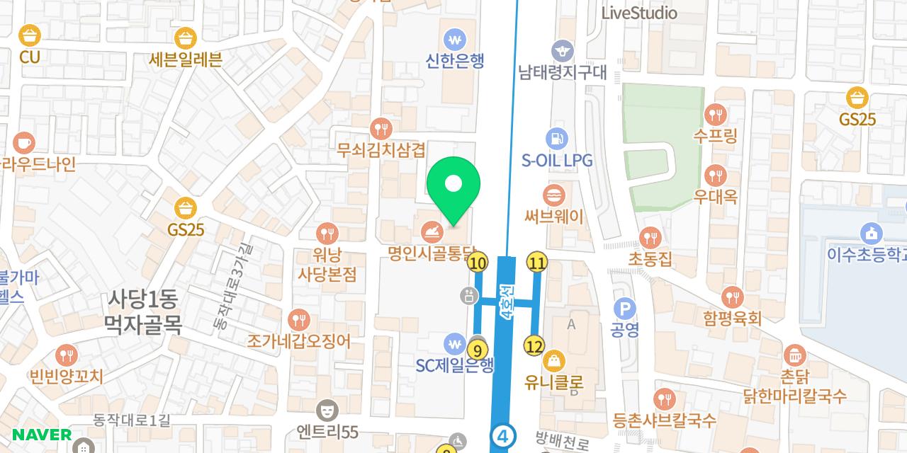 Map showing where BURGER KING is
