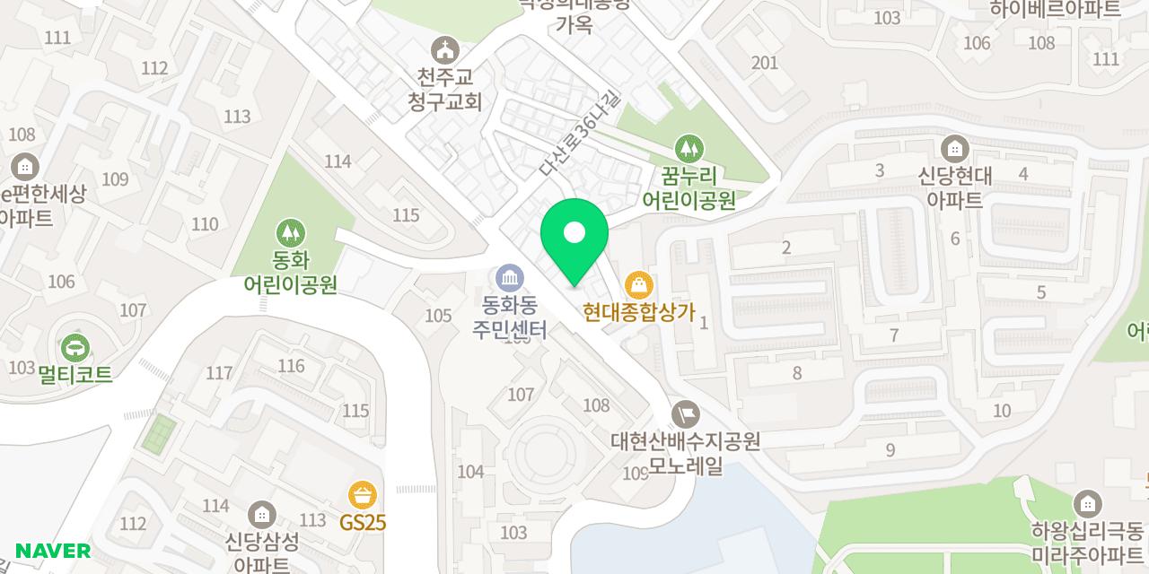 Map showing where Obeunmaru Chikin Sindang-jeom is