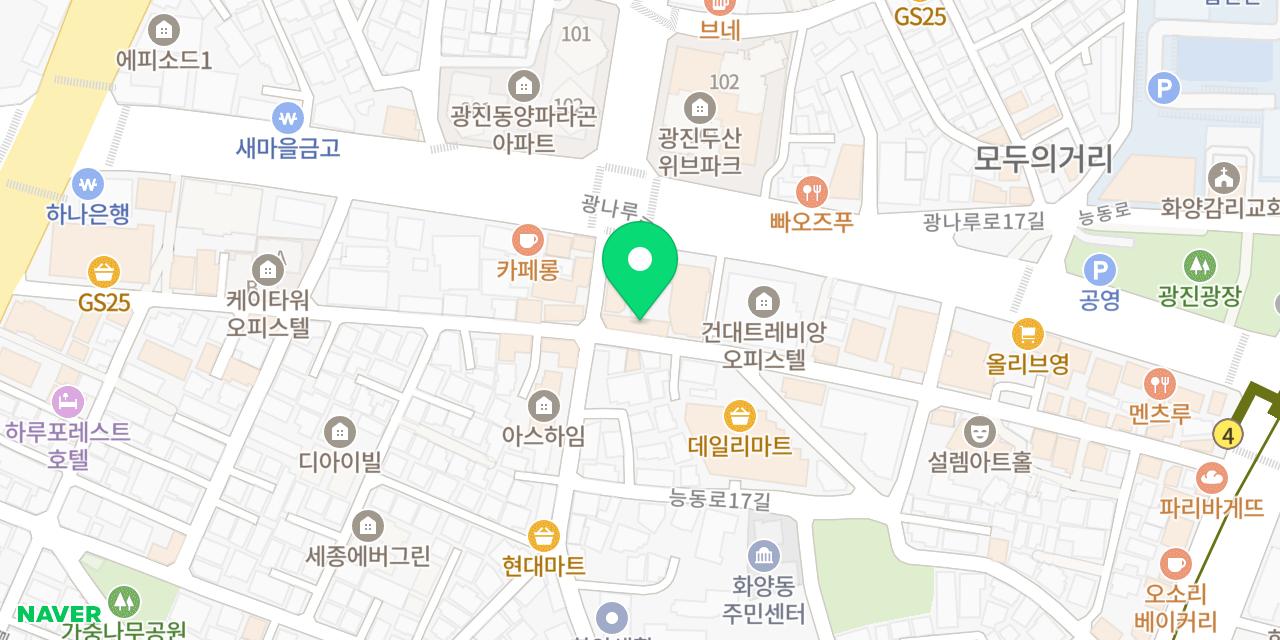 Map showing where Yukhoe Gongjakso Sejongdae Bonjeom is