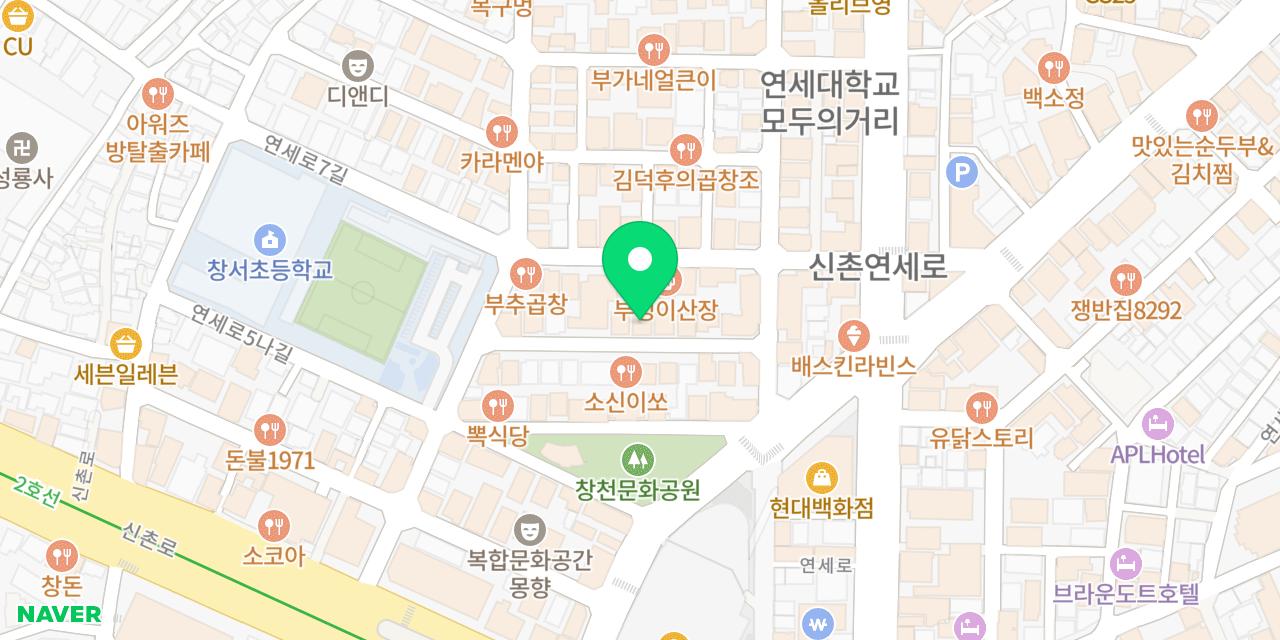 Map showing where Oilnae Sinchon-jeom is
