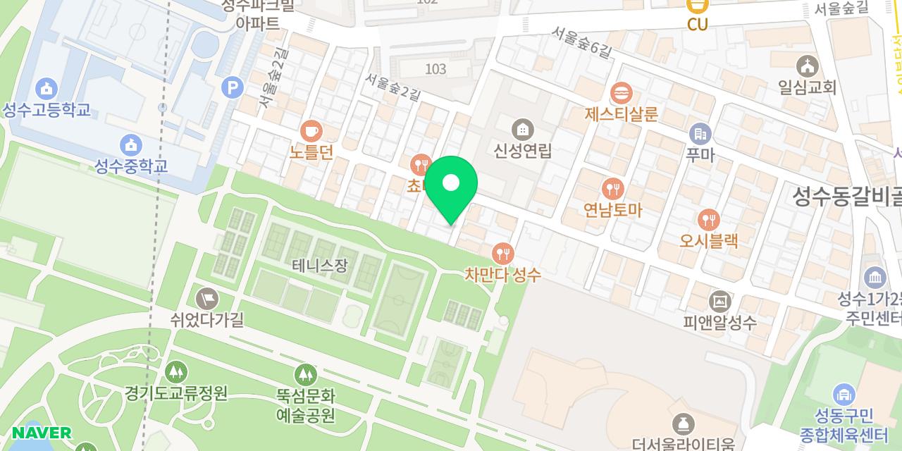 기댈빙 위치가 표시된 지도