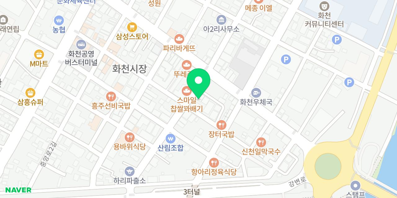 Map showing where Okei Junghwa Yori is