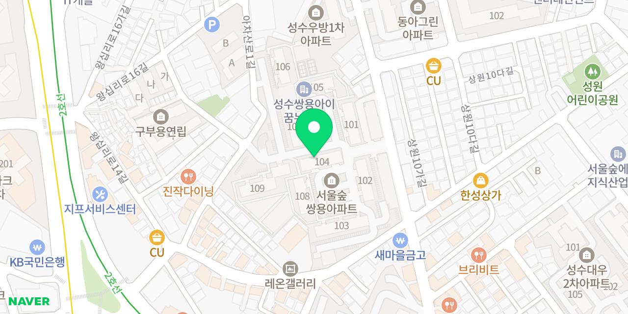 Map showing where Kkokkoseutori Seongsu-jeom is