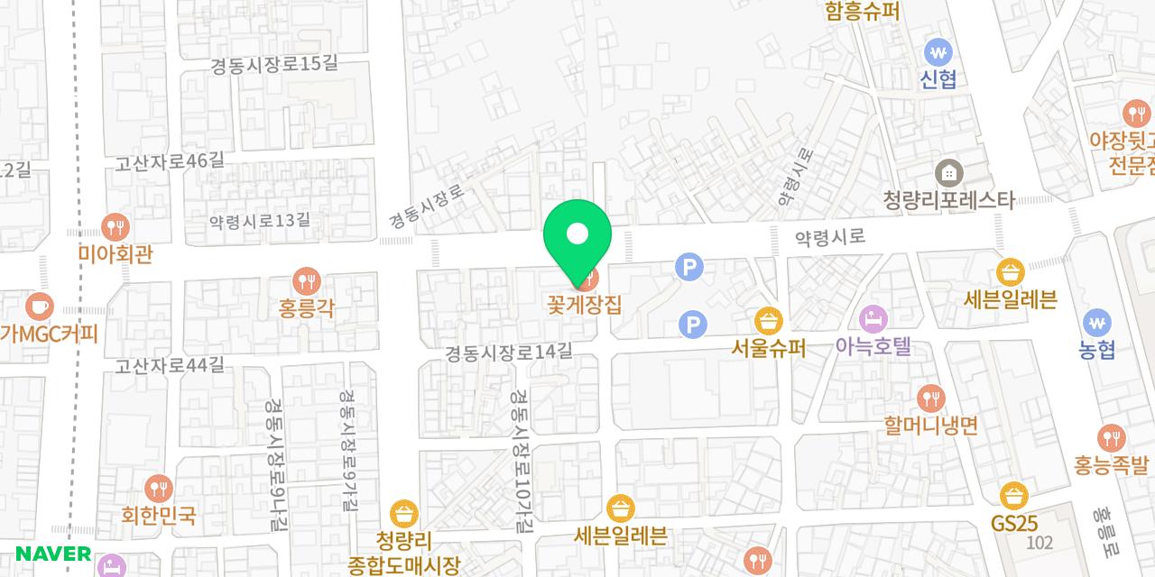 Map showing where Kkotgejangjip is