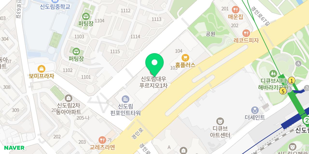 Map showing where Sindorim Sambaekga is