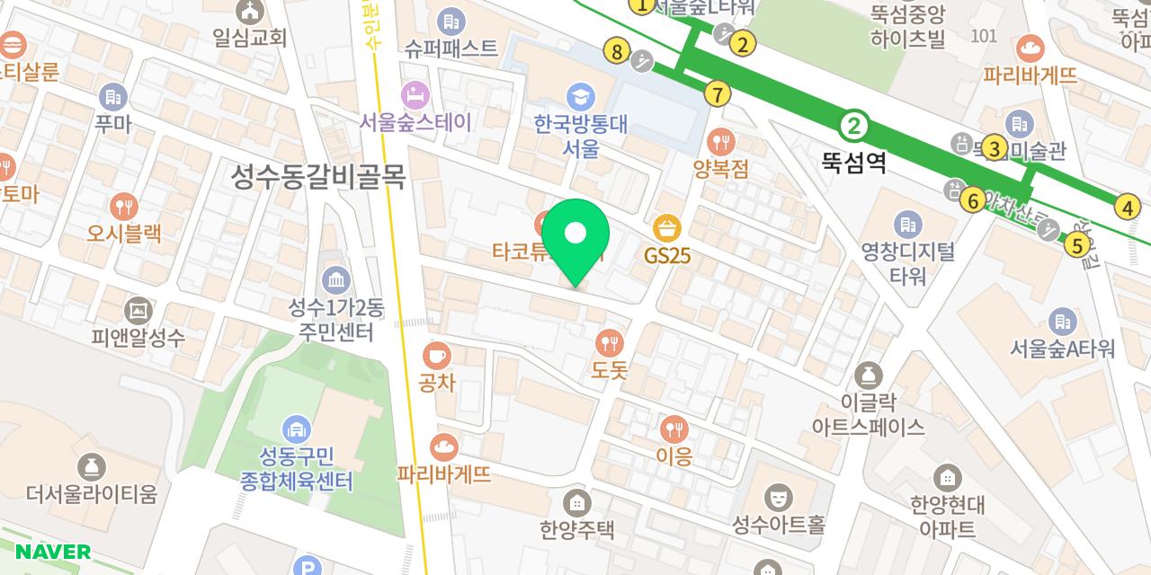 Map showing where Double Hand Steak is