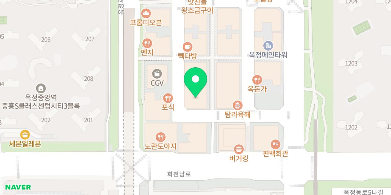조림명가 위치가 표시된 지도