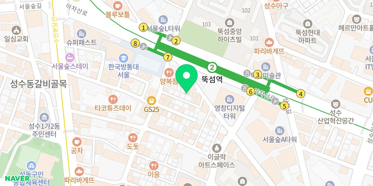Map showing where TOKYO STAND is