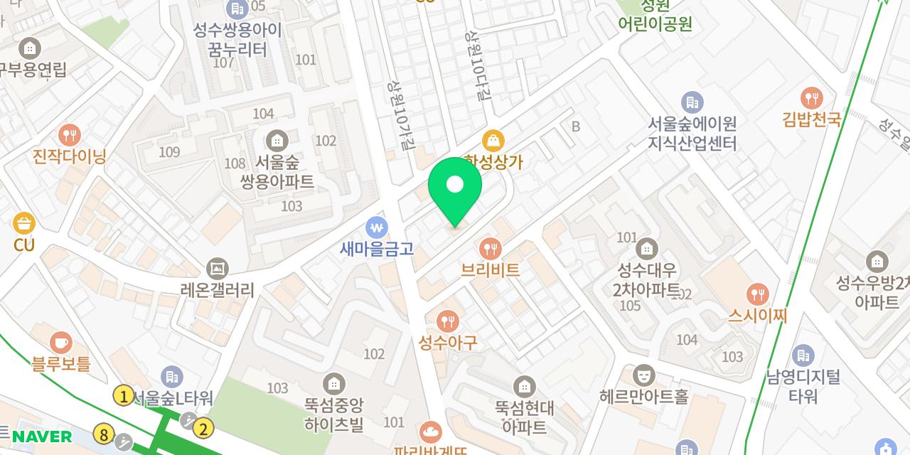 독보 위치가 표시된 지도