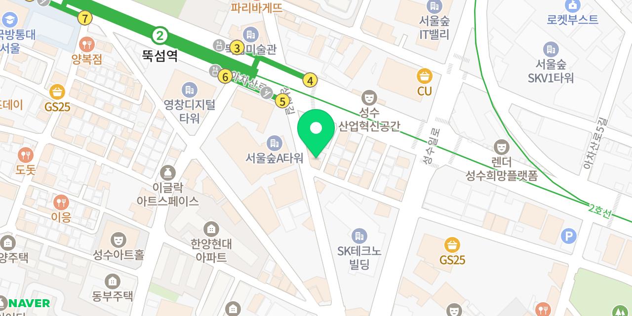 Map showing where Donbyeorak Matjip is