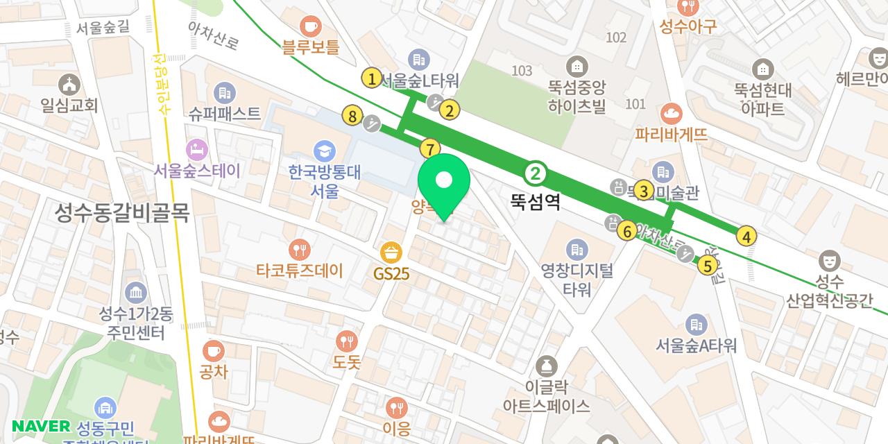 Map showing where Ttukdo Yangjojang is