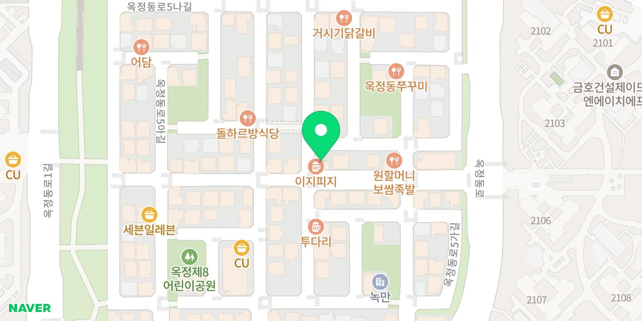 이지피지 위치가 표시된 지도