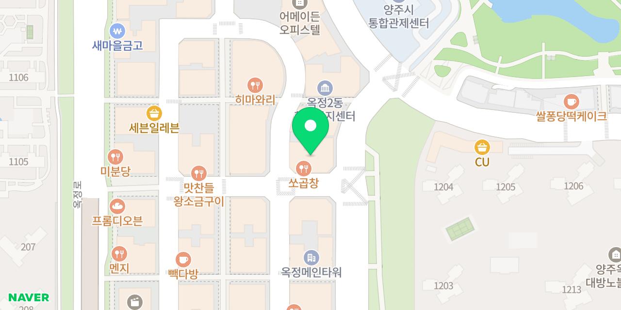 쏘쭈꾸미 위치가 표시된 지도