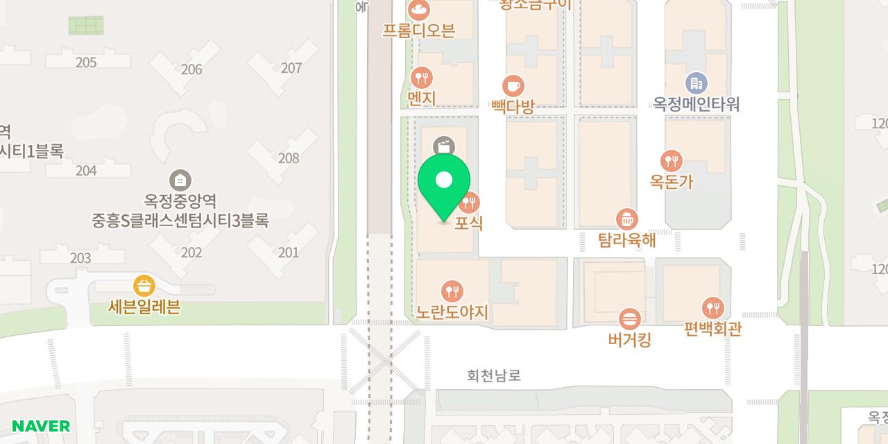 포식 위치가 표시된 지도