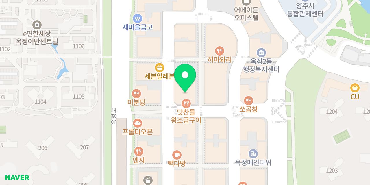 Map showing where Chunli Malatang Yangju-jeom is