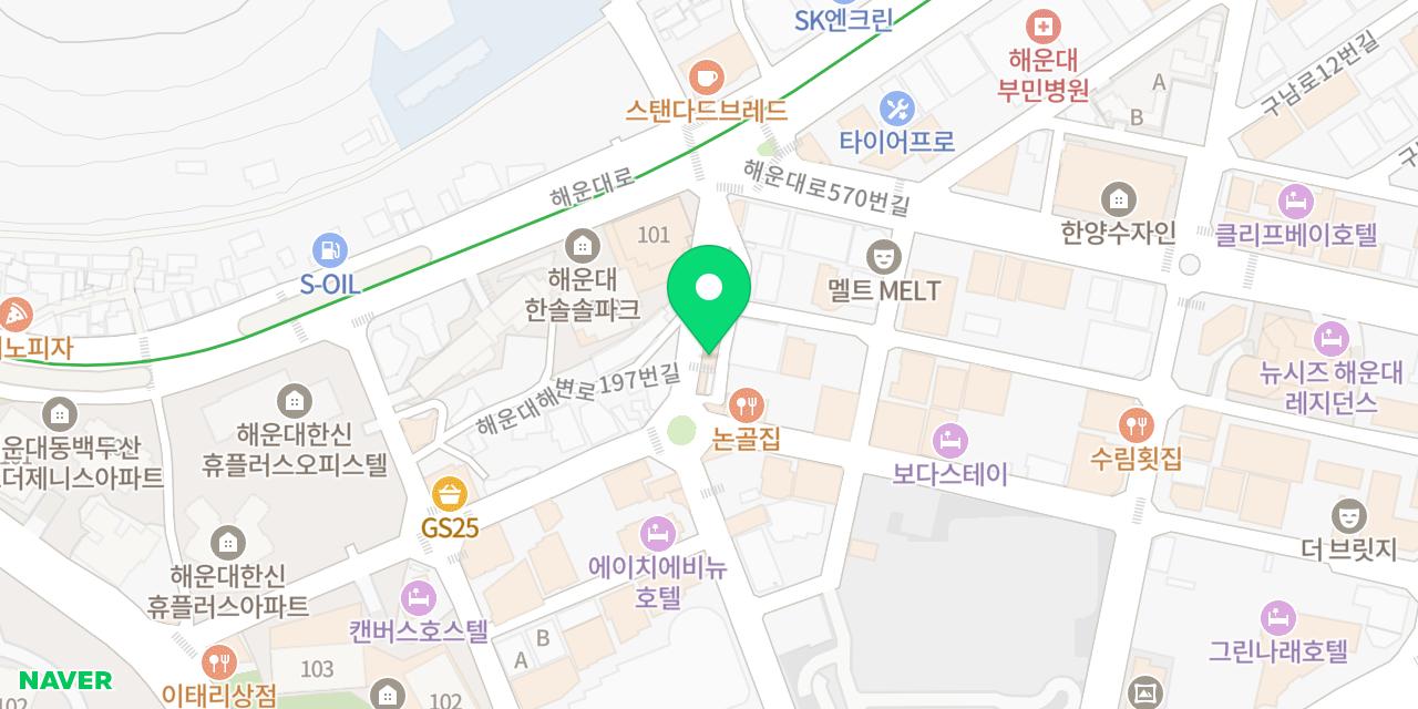 Map showing where Haeundae Dajji is