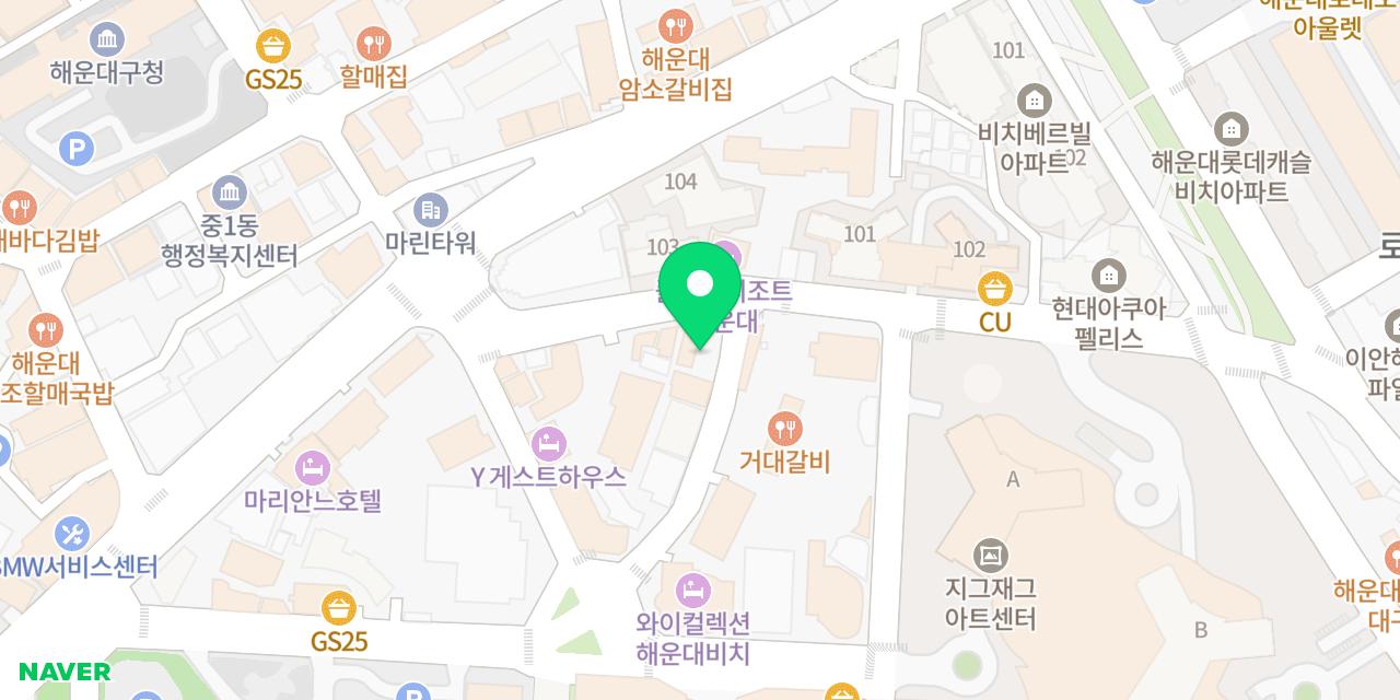Map showing where Geodae Dwaeji Gukbap is