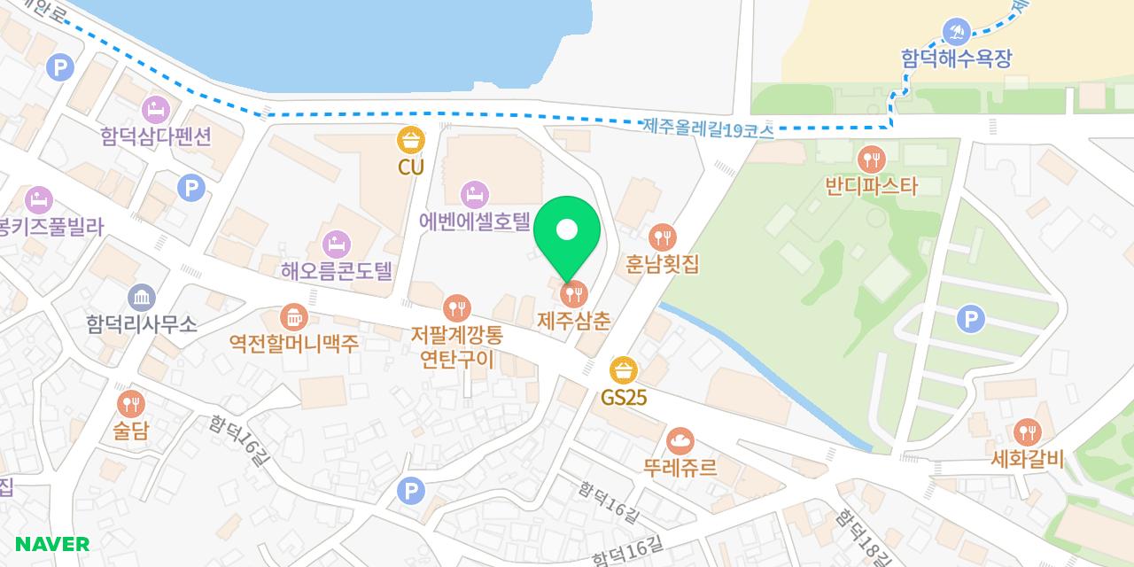 Map showing where Jeju Samchun is
