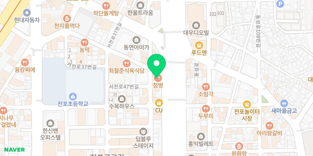 Map showing where Cheombeong is