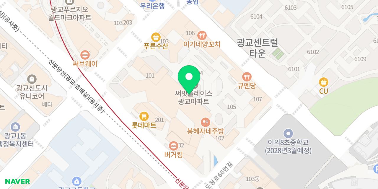Map showing where Sushi Sora Gwanggyo-jeom is