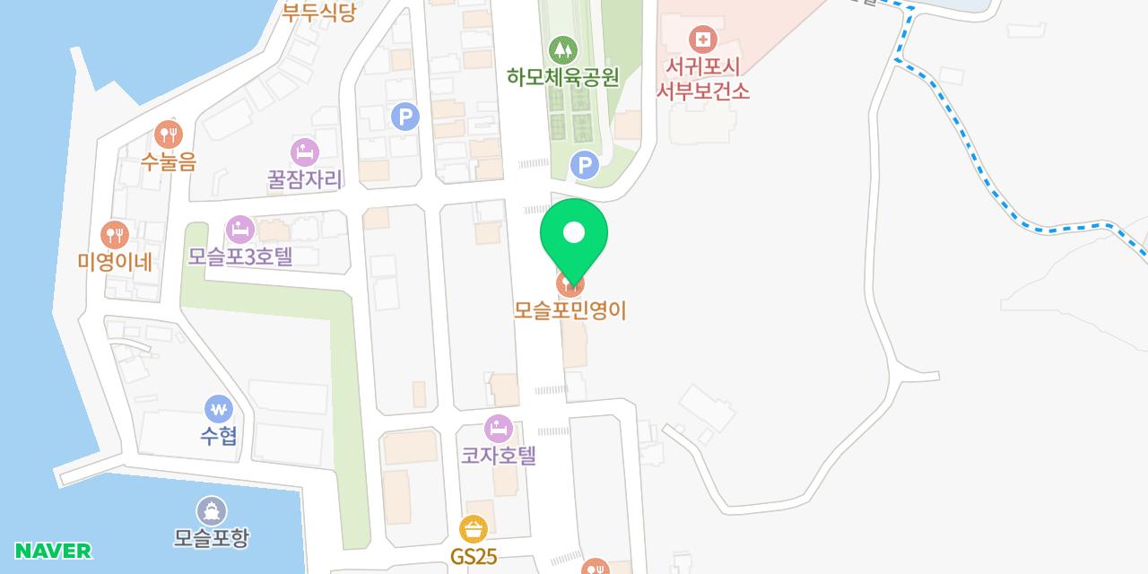 Map showing where Moseulpo Minyeongi is