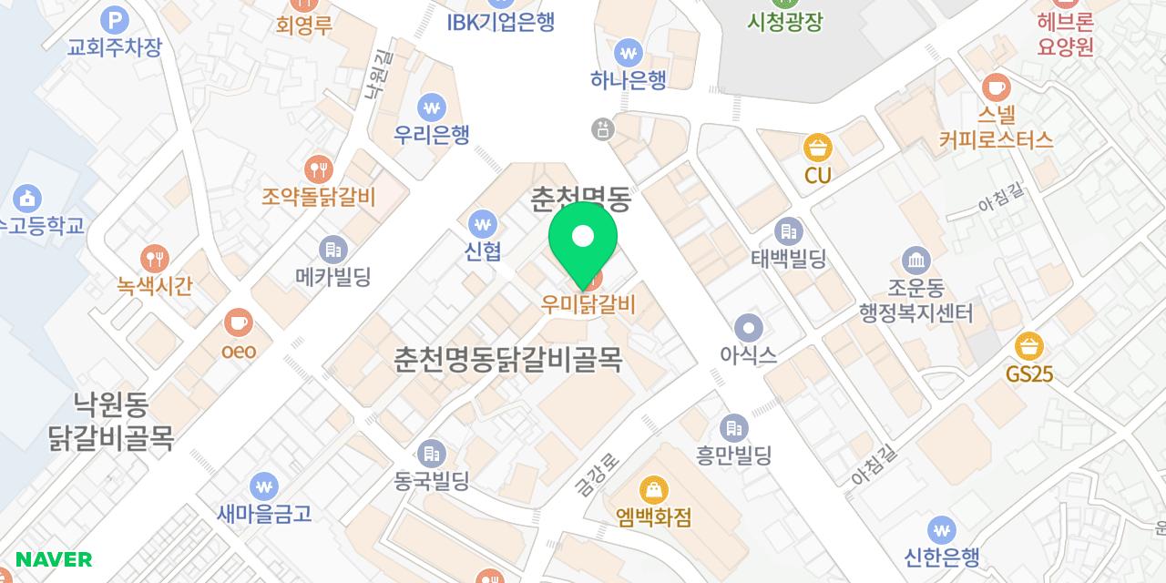 Map showing where Umi Dakgalbi Bonjeom is