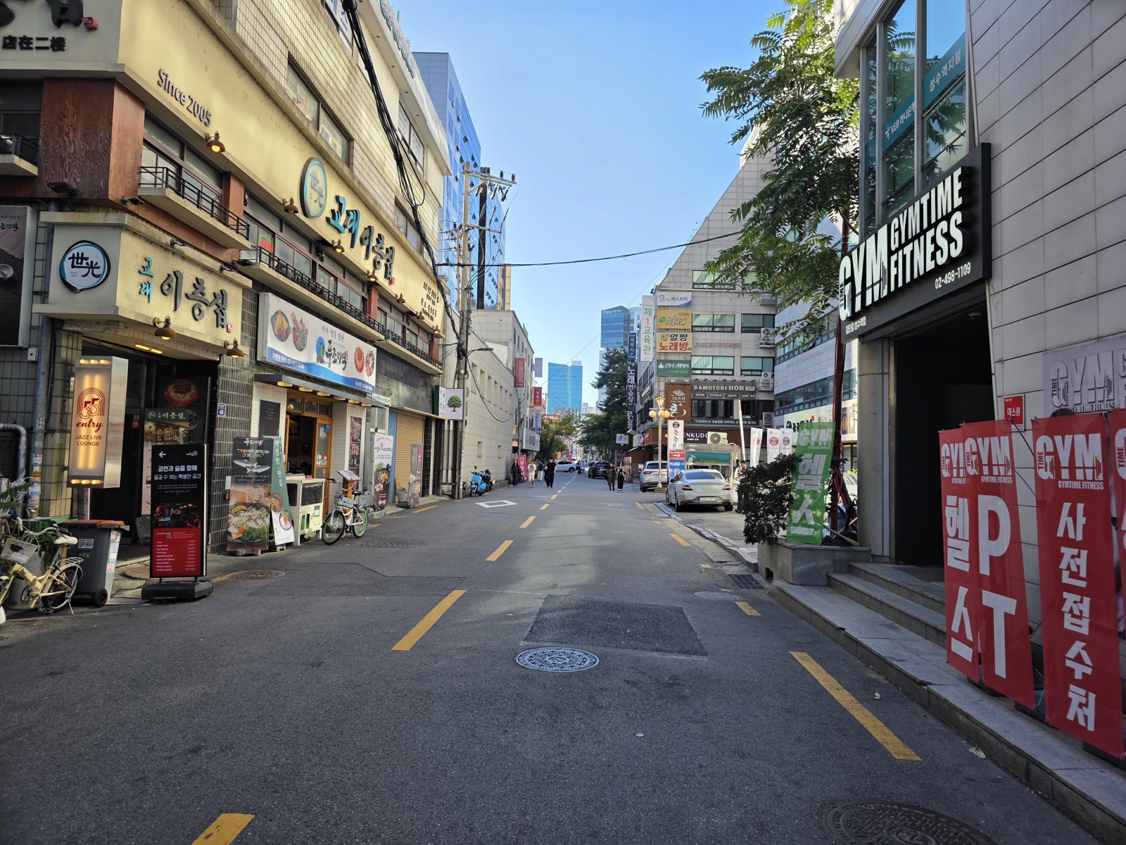 A small street in Seongsu. Many of these doors are restaurants.